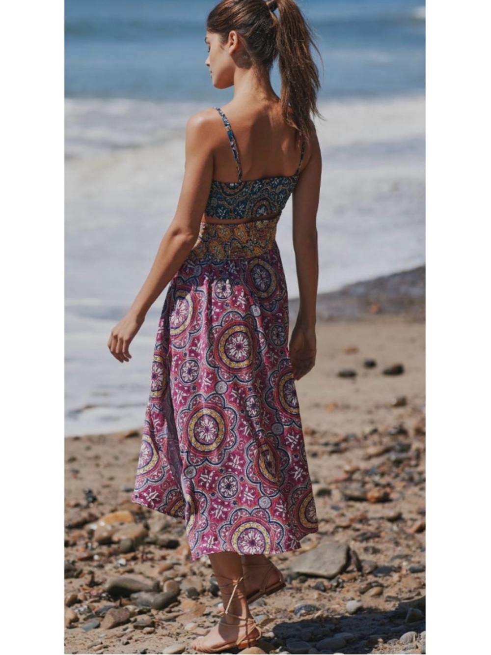 Anthropologie Cutout Smocked Dress New Small - Picture 16 of 16